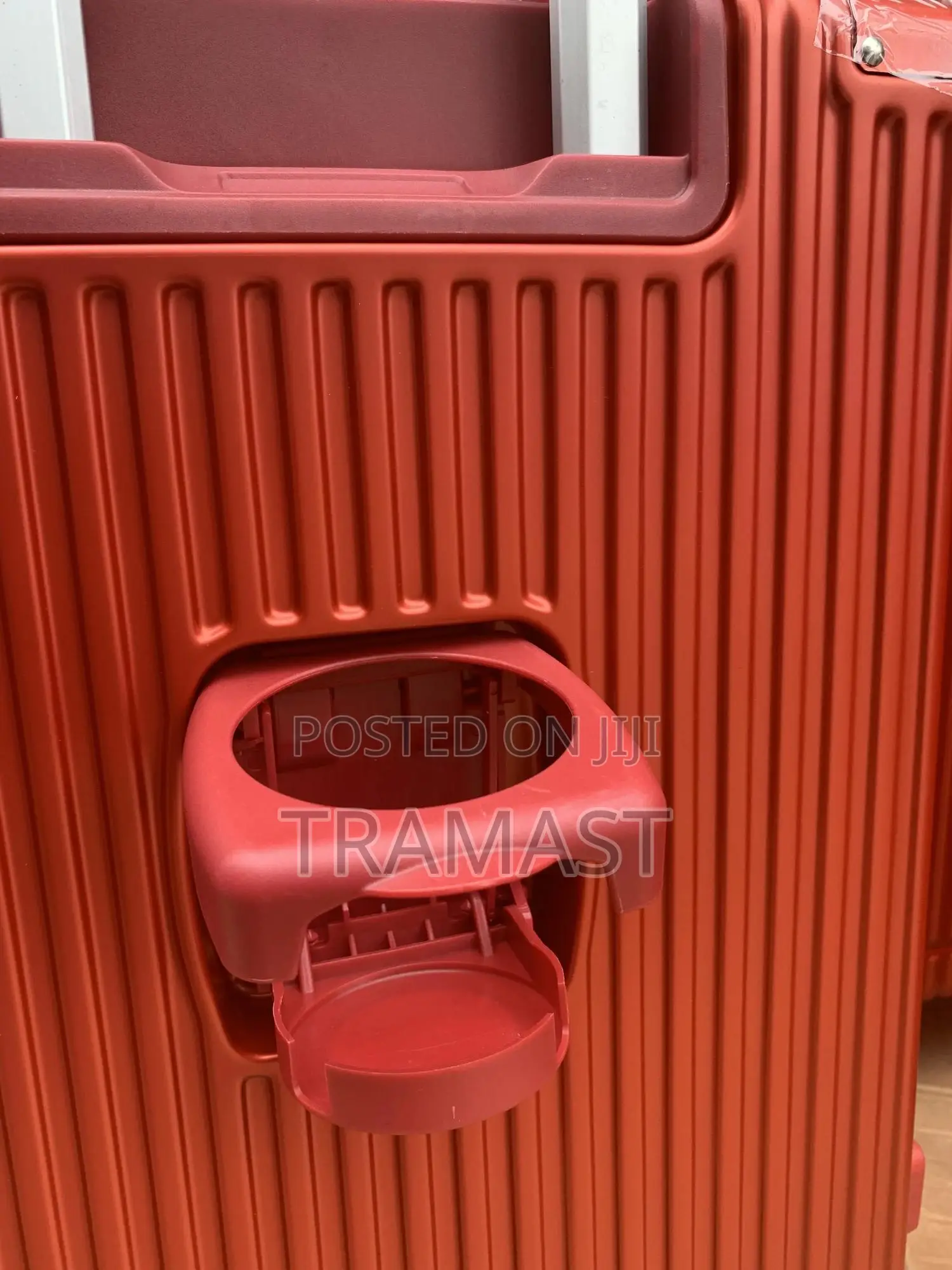 Red Color 3 Set Aluminum Travel Luggage