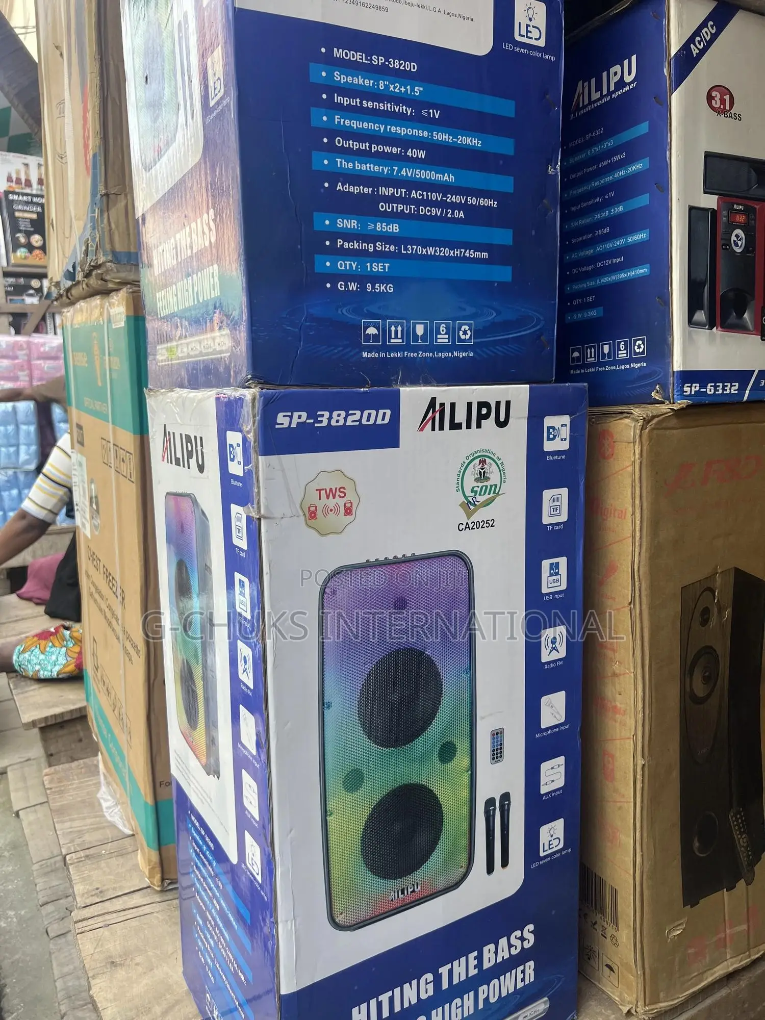 AILIPU Quality New Portable Rechargeable Speaker With Light