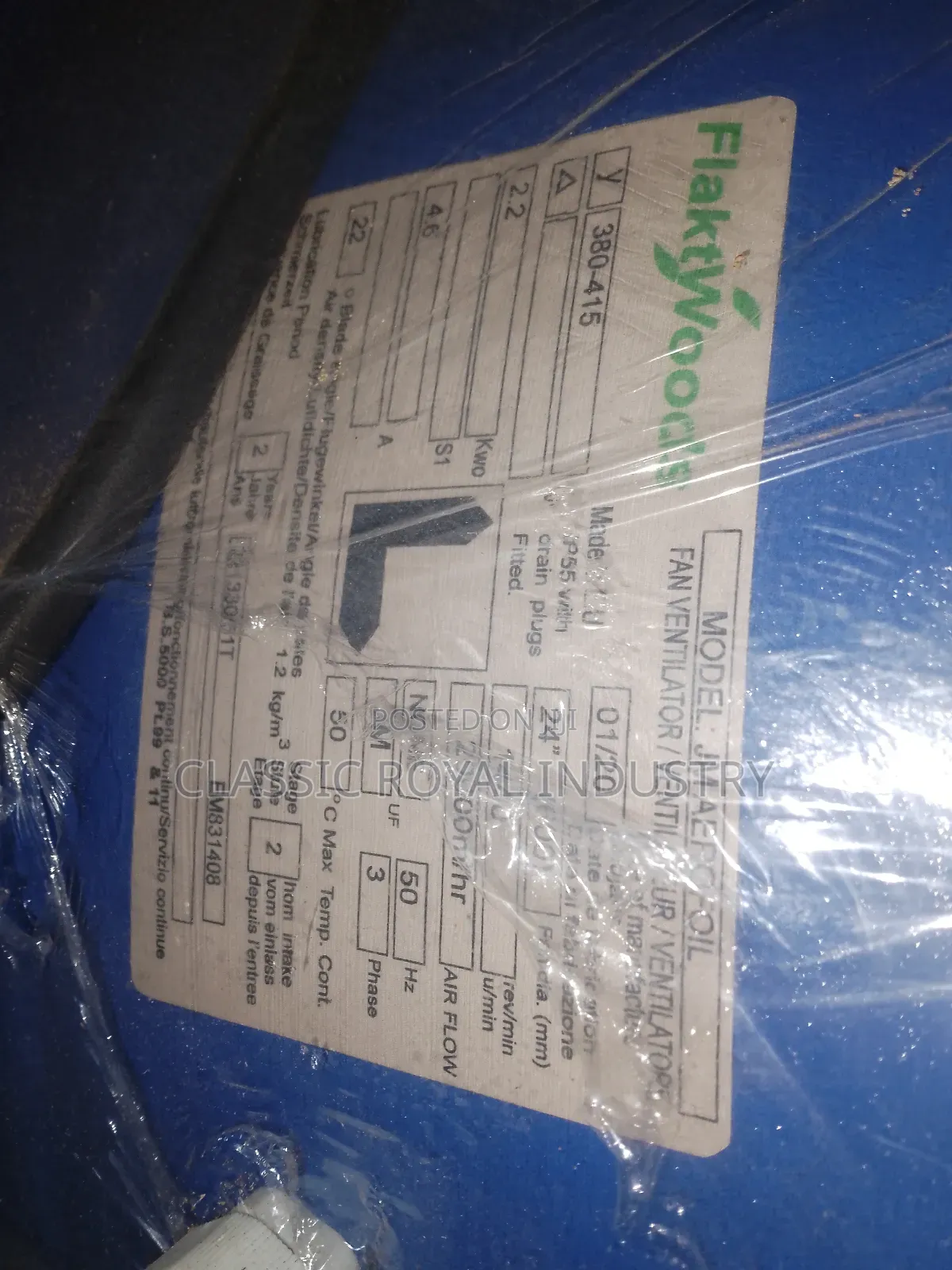 Industrial Heat Extractor Fan 24" Inches 2.2 Kw 3 HP