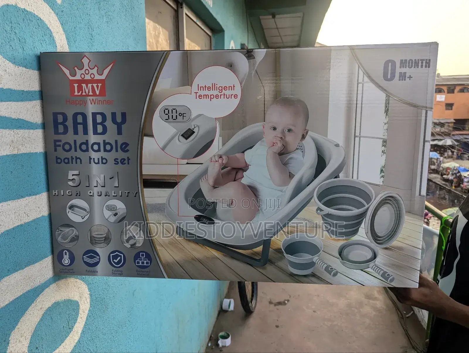 Digital 5in1 Foldable Baby Bathtub Set