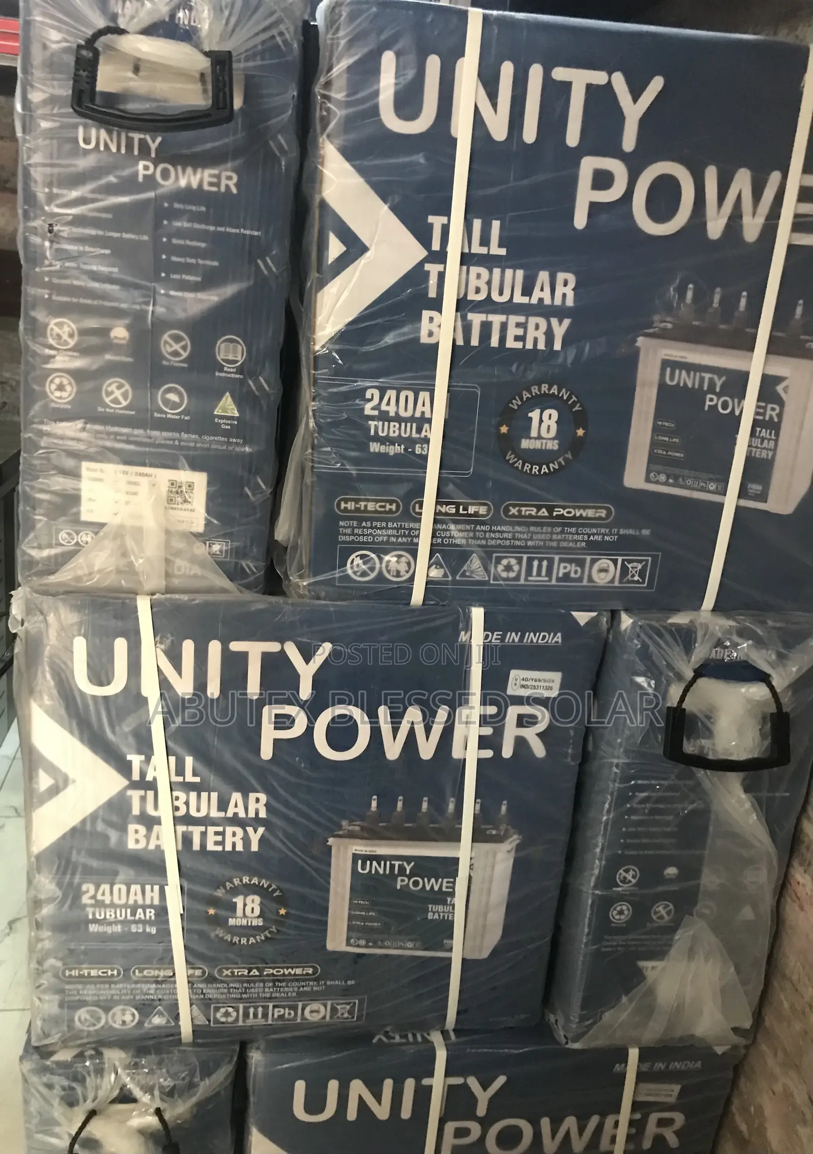 Unity Power Tubular Battery 240ah 12v