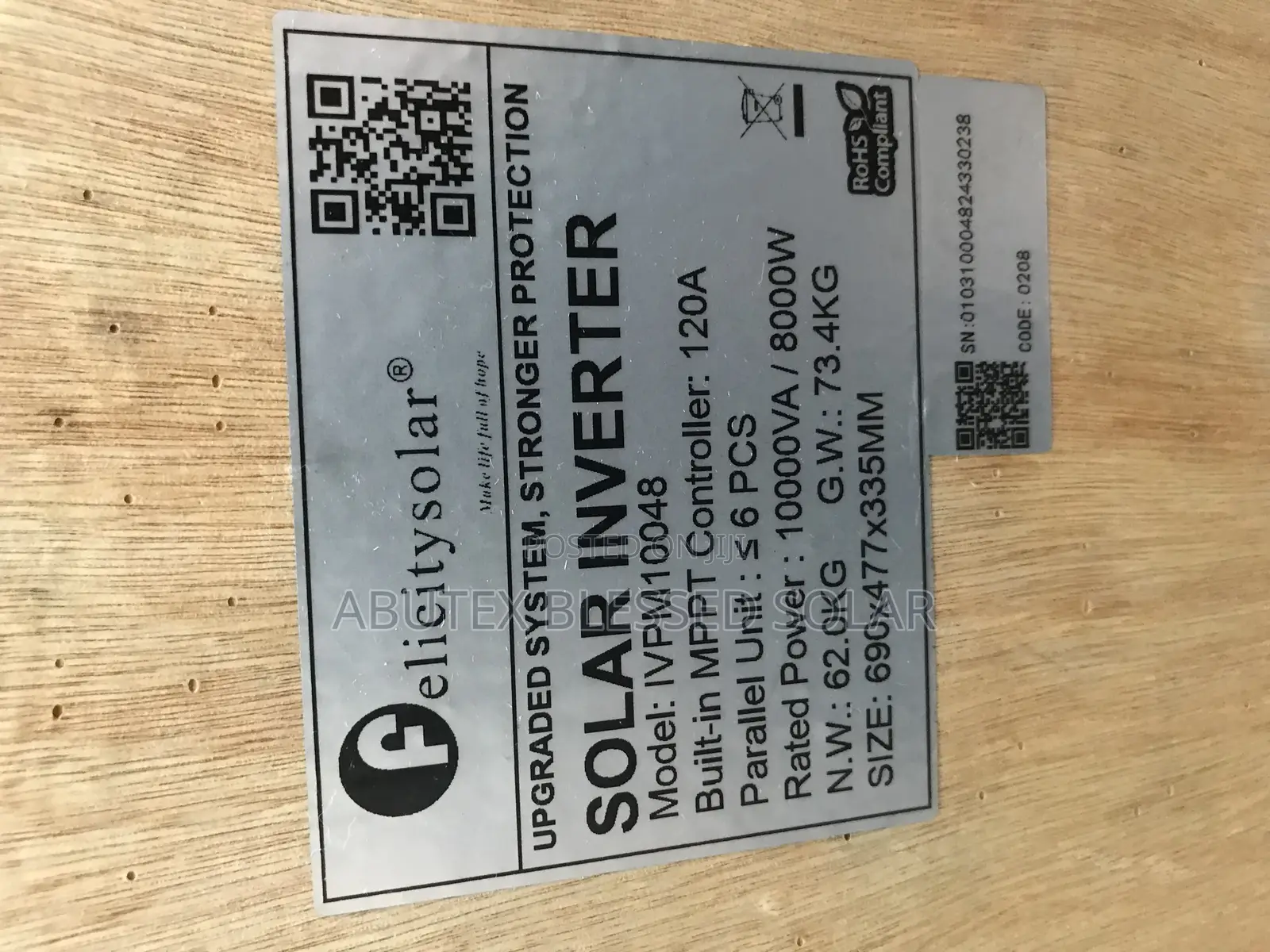 Felicity Solar Inverter 10kva 48v Hybrid