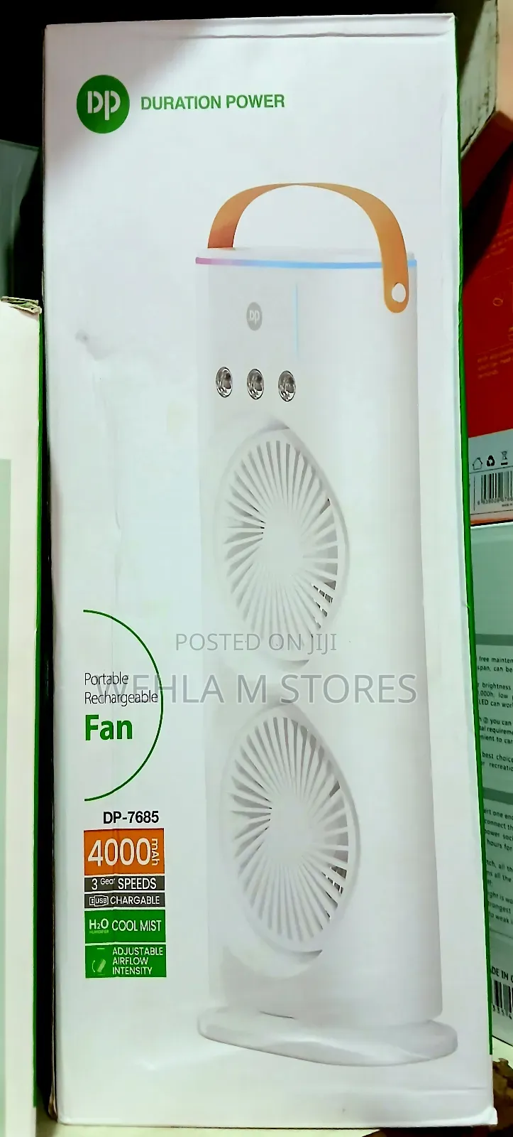 Dp Portable Rechargeable Water/Mist Fan(Humidifier)- Dp 7685