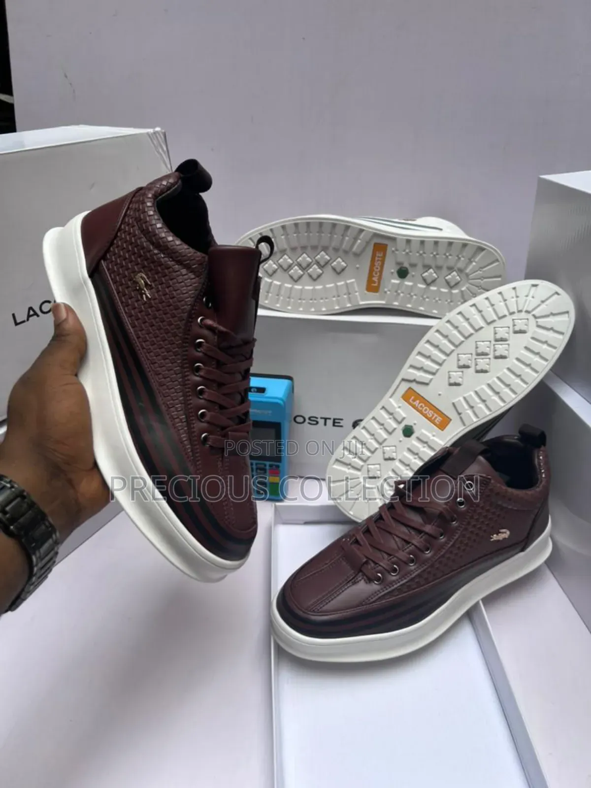 Lacoste Ankle White Sole Shoes