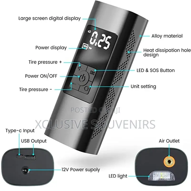 Portable Electric Intelligent Wired Air Pump 150PSI
