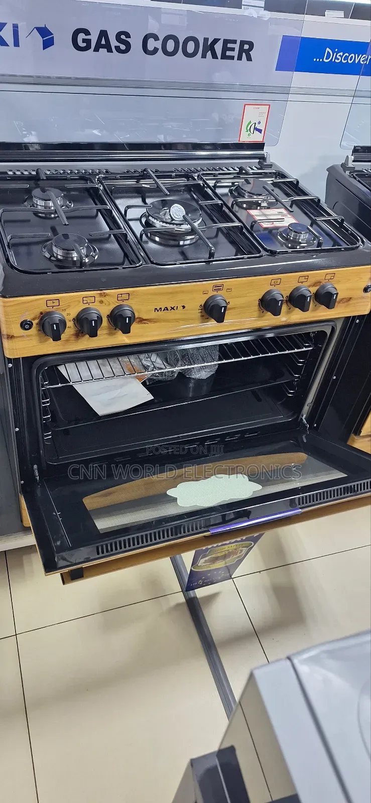 New Maxi 90cm All Gas 5 Burners Oven Automatic Ignition