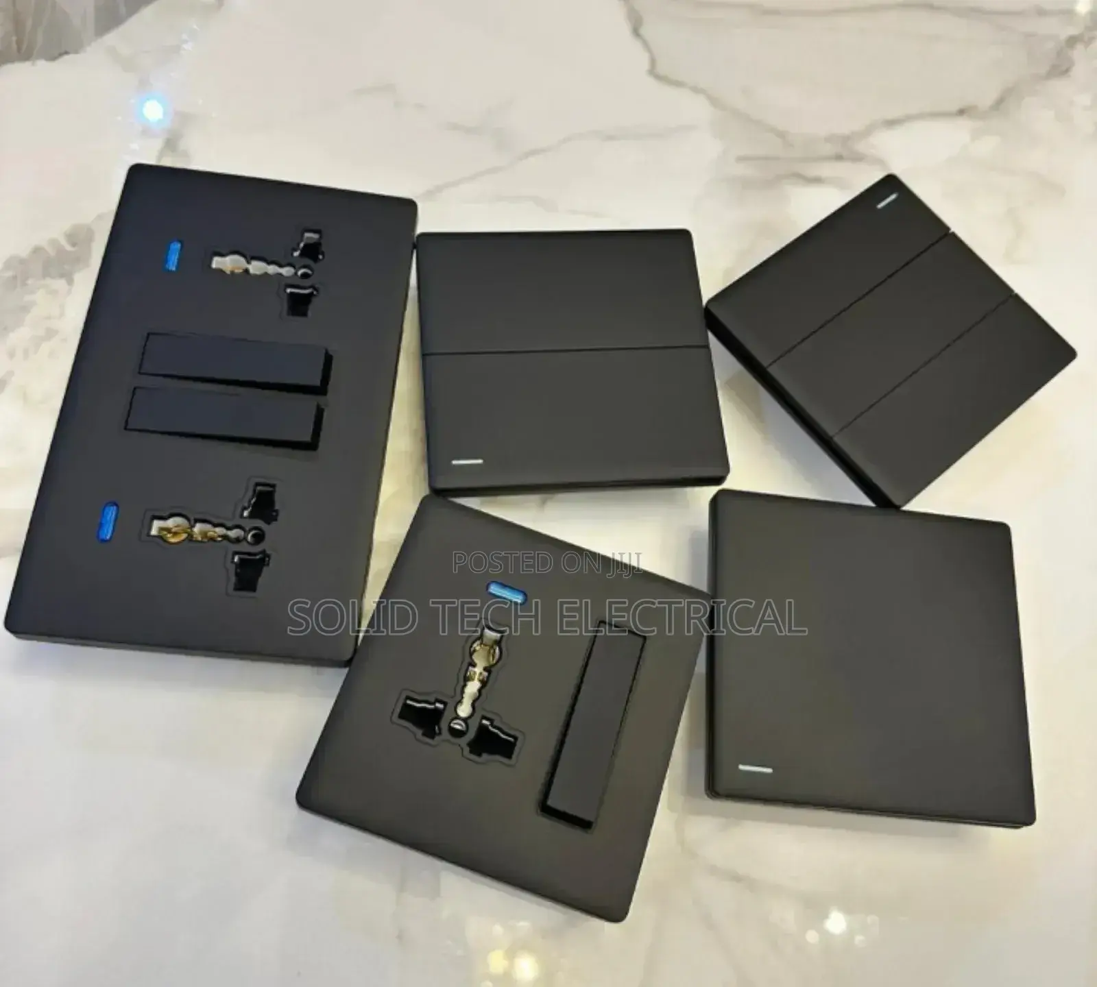 Fancy Cool Black Switches and Sockets