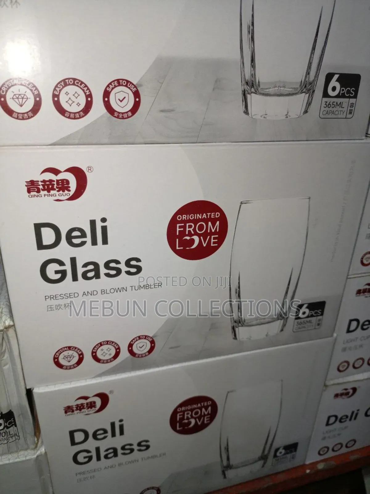6pcs Deliware Water Glass Cup