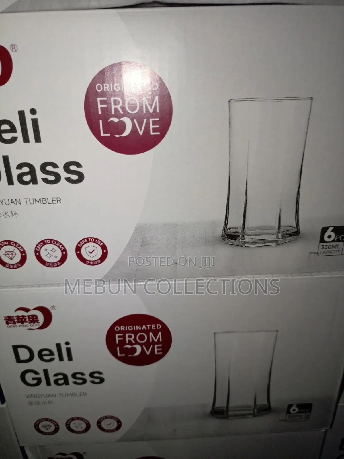 6pcs Deli Glass Cup Tumbler
