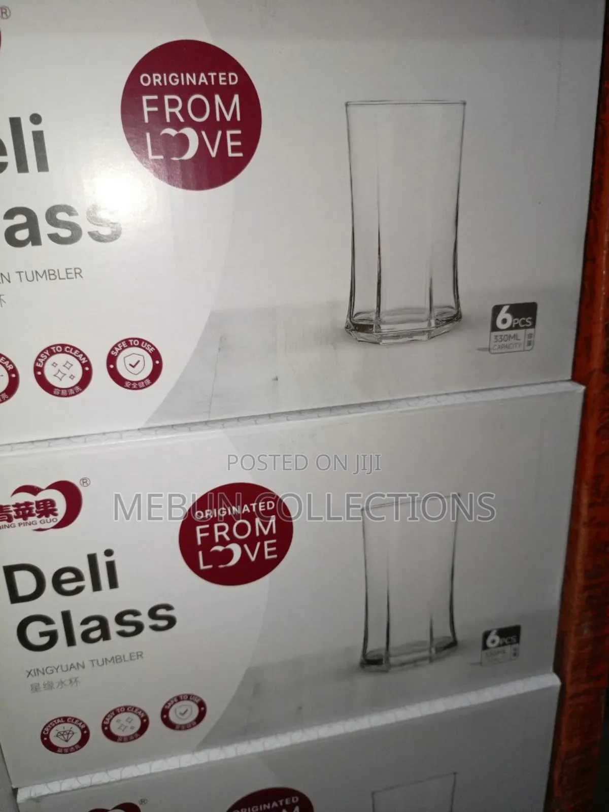 6pcs Deli Glass Cup Tumbler