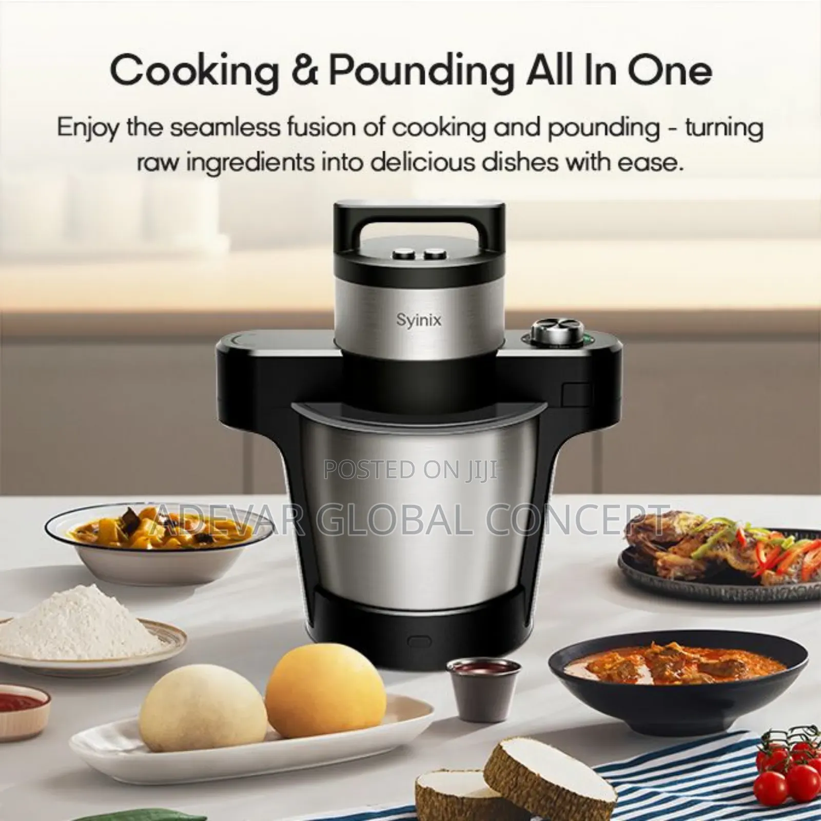 Syinix Swallow Maker Eco Cook Pound Yam/Fufu Multi Function
