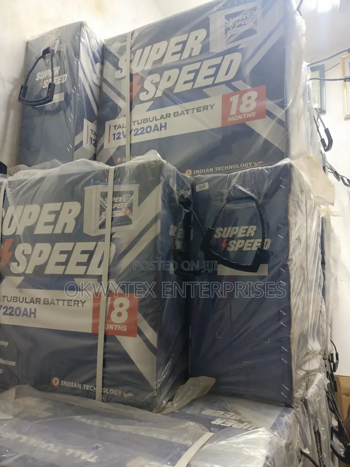 220ah Super Speed Indian Tall Tubular Battery 5yeras Warrant