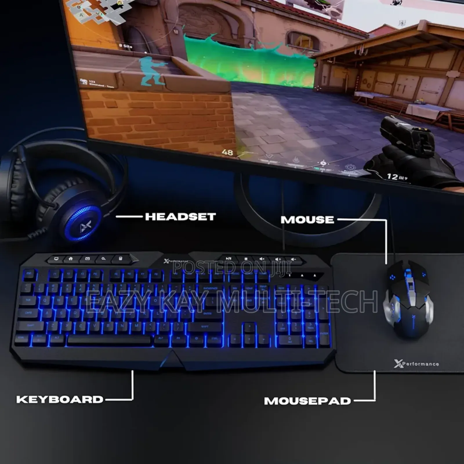X9 Performance 4in1 RGB Gaming KB/Mouse/Headphone/Pad