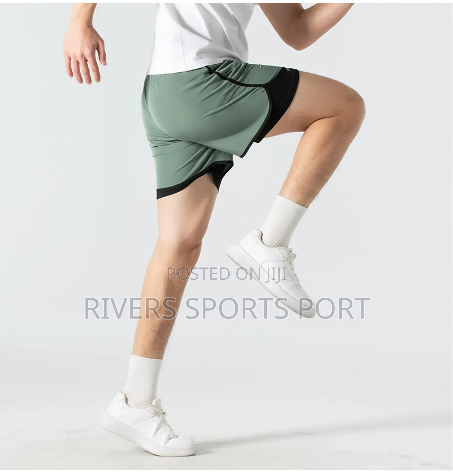 Unisex 2in1 Anti Glare Double Layered Sport Shorts Quick Dry