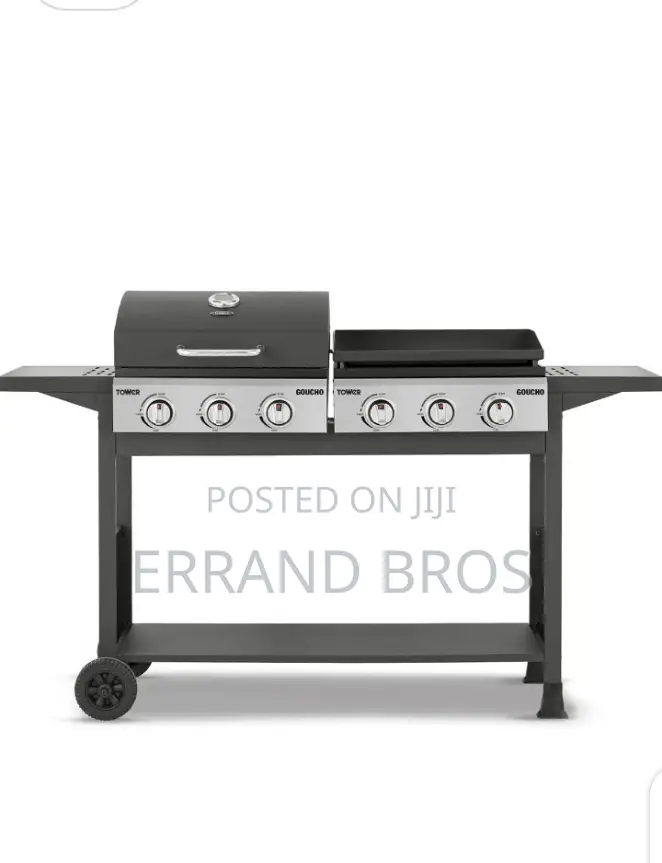 6 Burner Gas BBQ and Plancha With Precision Heat Thermometer