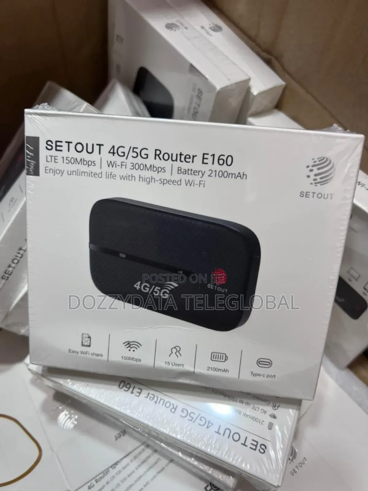 SETOUT 4g/5g Router E160 LTE 150mbps Wi-Fi 300mbps