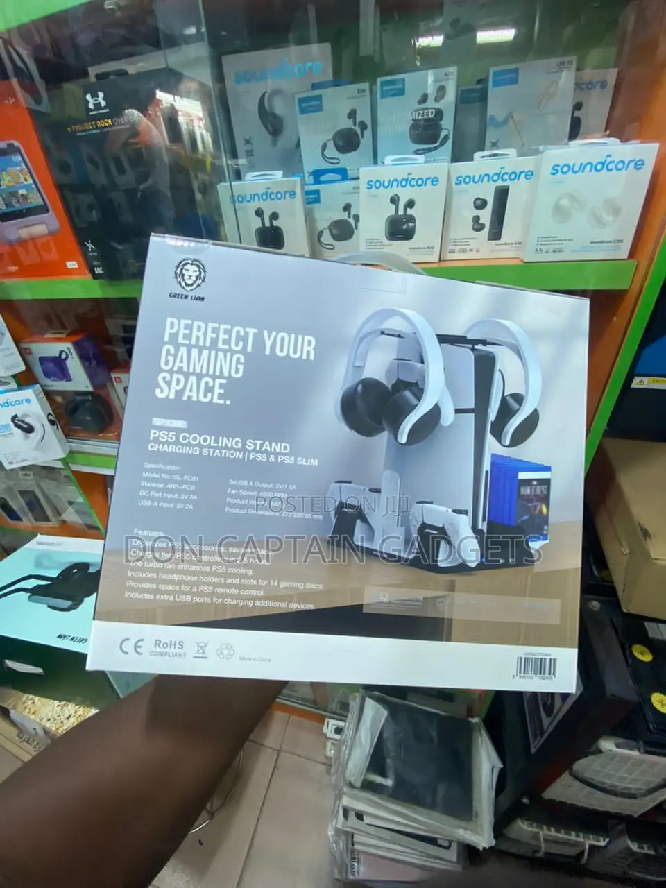 Green Lion Ps5 Cooling Stand GPX380 Charging Station