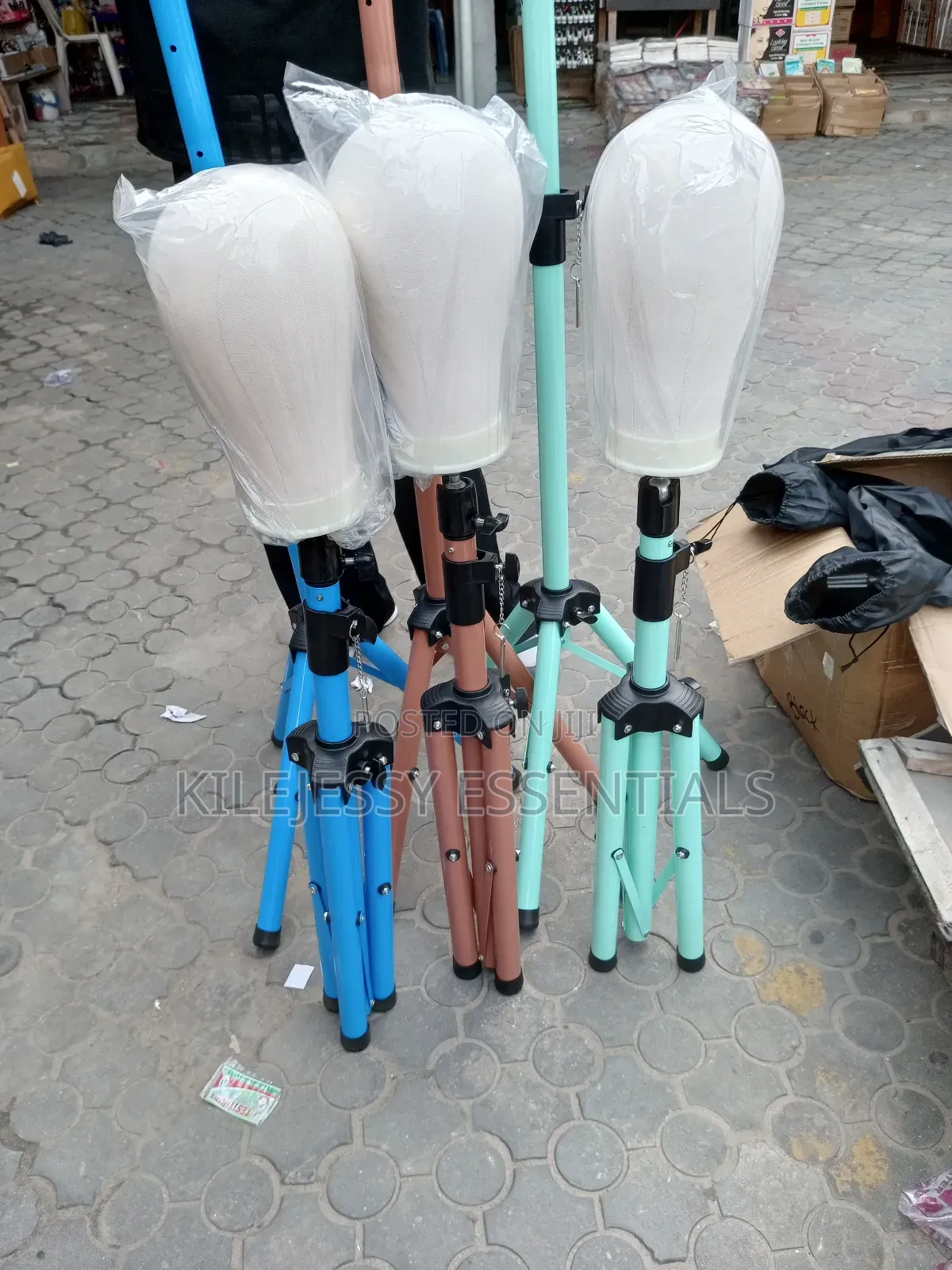 Canvas Head and Wig Stand
