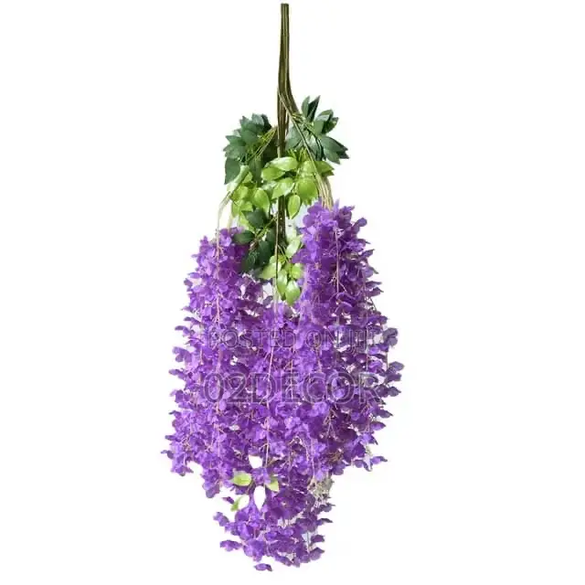 Purple Color Artificial Wisteria Decoration Pla
