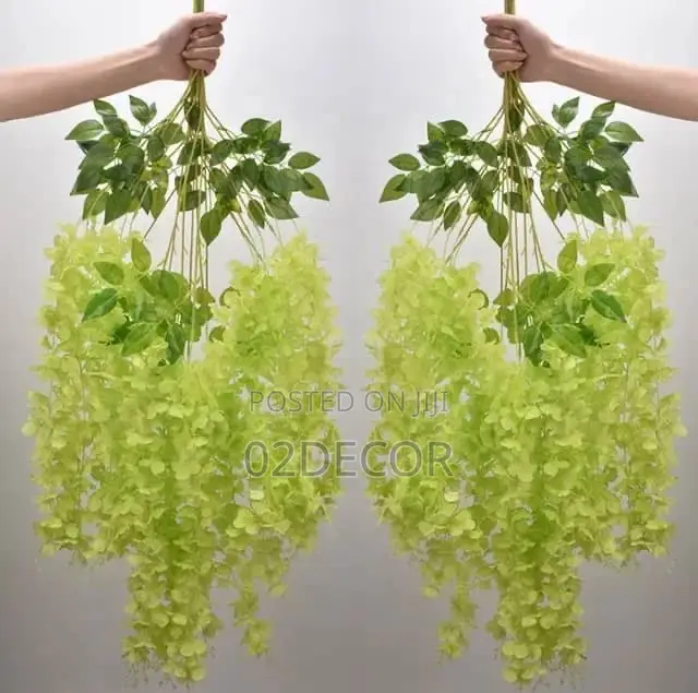 Lemon Green Color Wisteria Artificial Plants