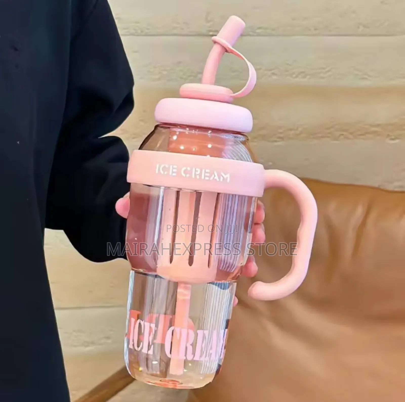 1300ML Large Capacity Plastic Water Bottle Cute Cup