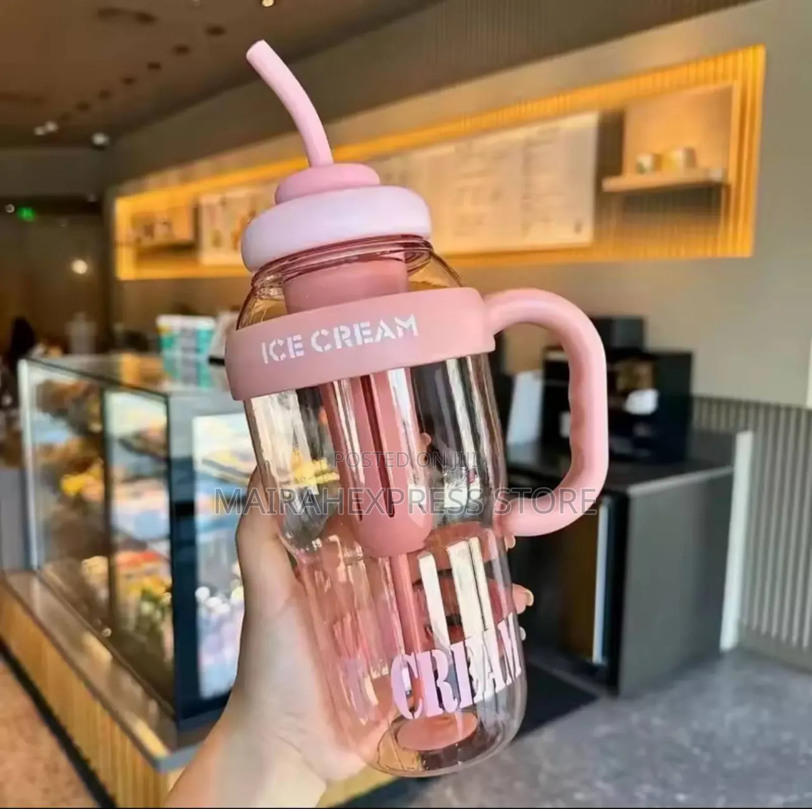 1300ML Large Capacity Plastic Water Bottle Cute Cup