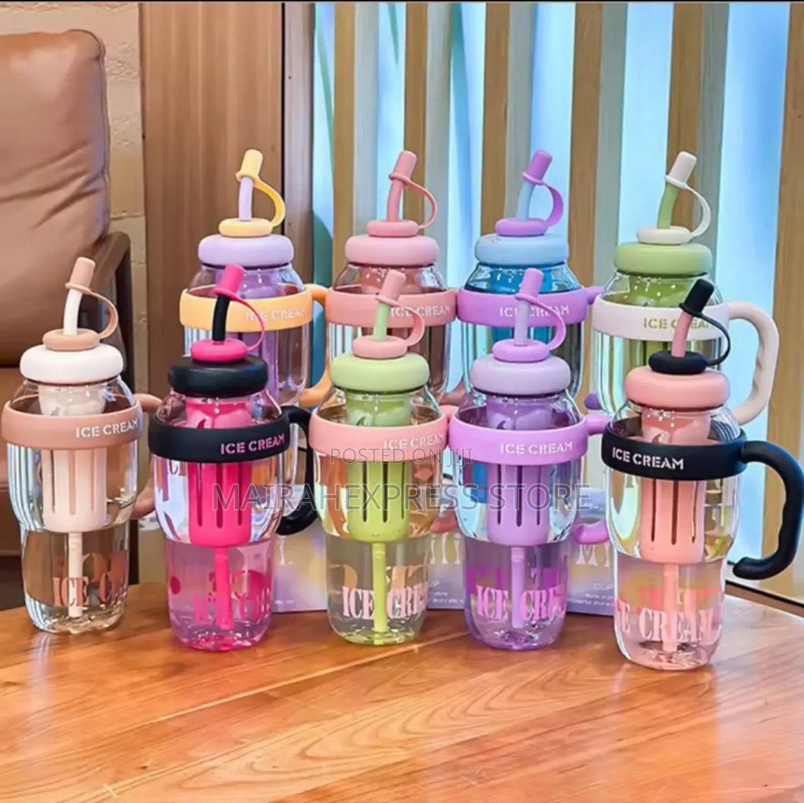1300ML Large Capacity Plastic Water Bottle Cute Cup