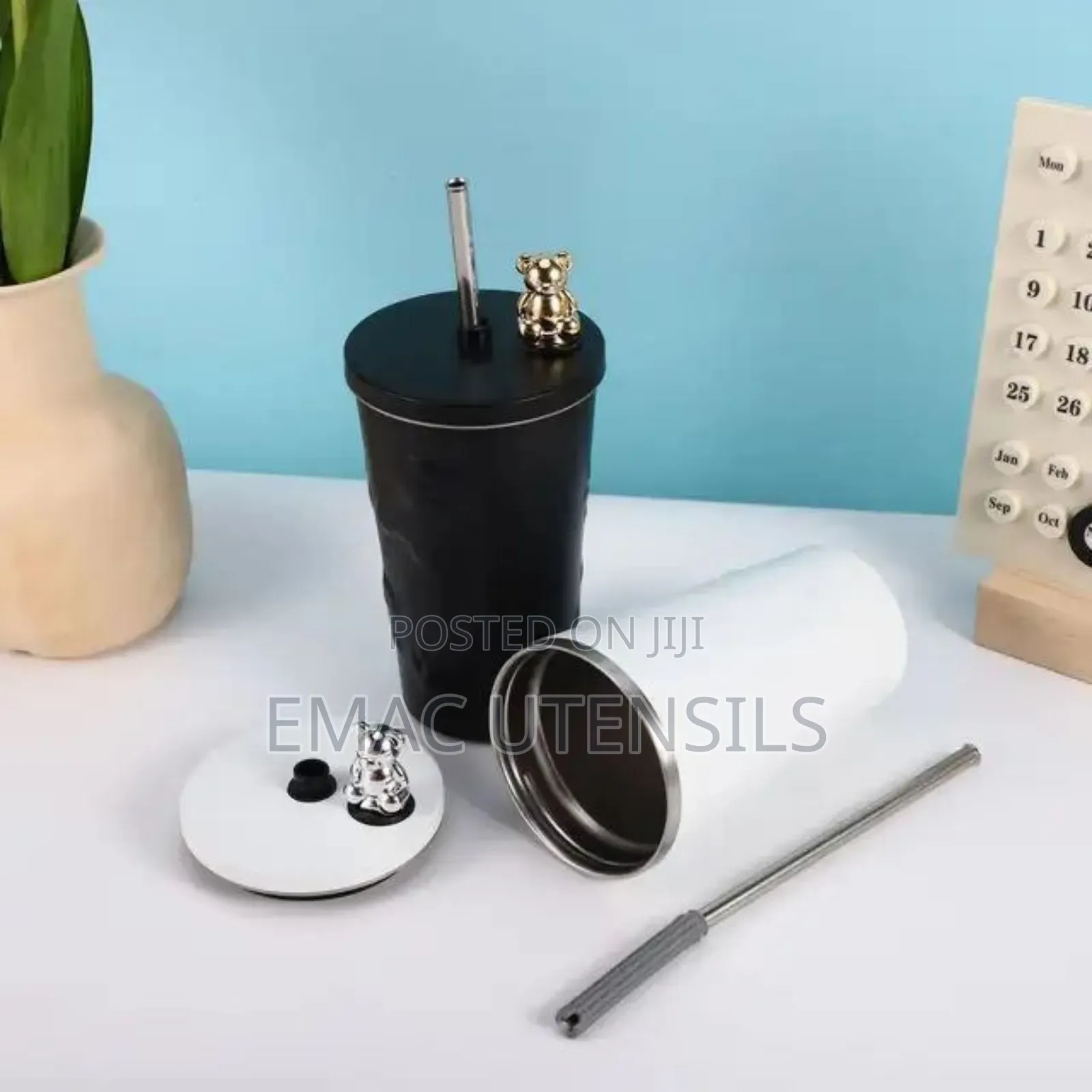 304 Double Wall Stainless Steel Insulated Tumbler With Straw