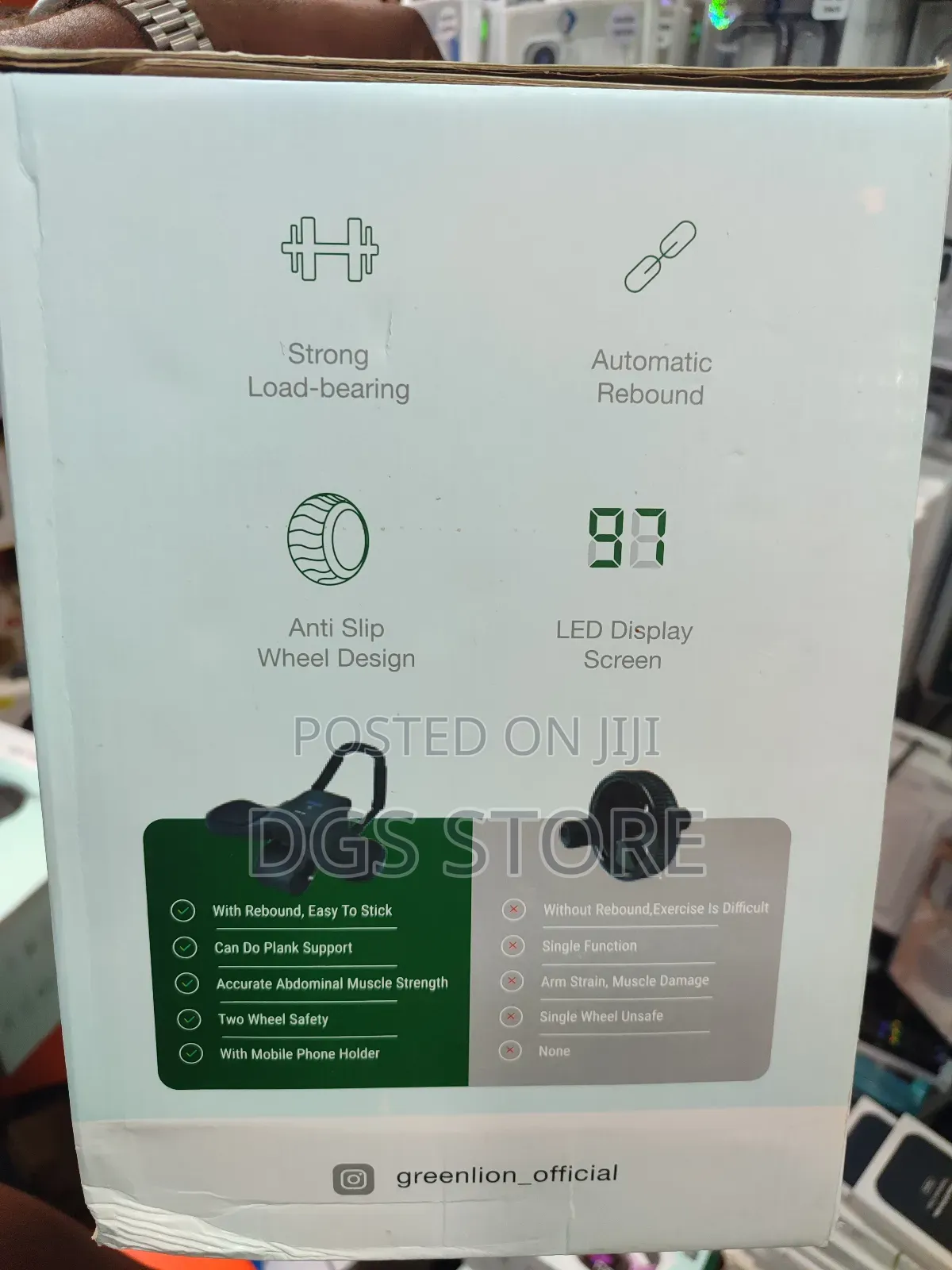 Green Lion ABS Exercise Roller With Digital Display