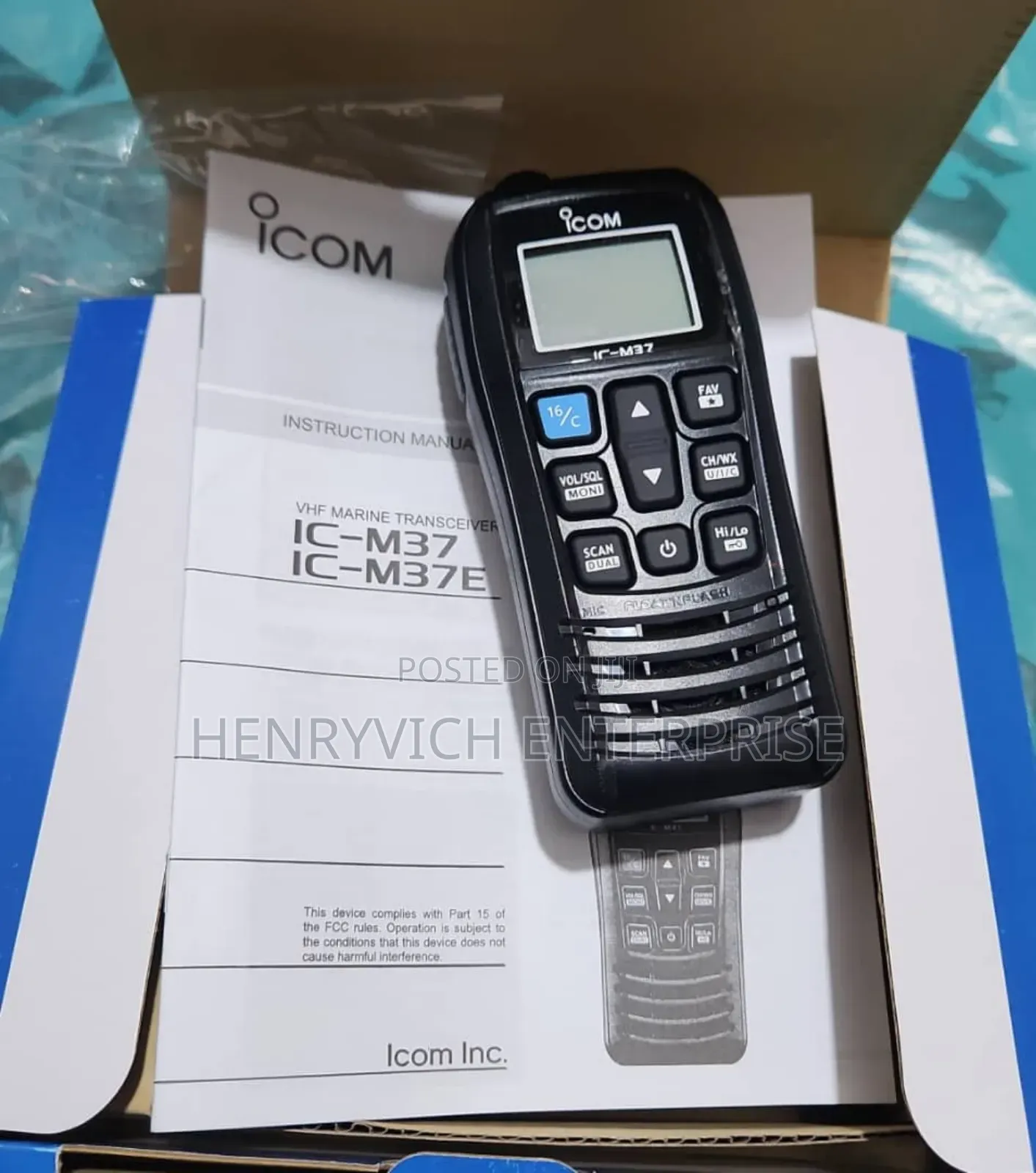 Icom VHF Marine Walkie Talkie M37 V