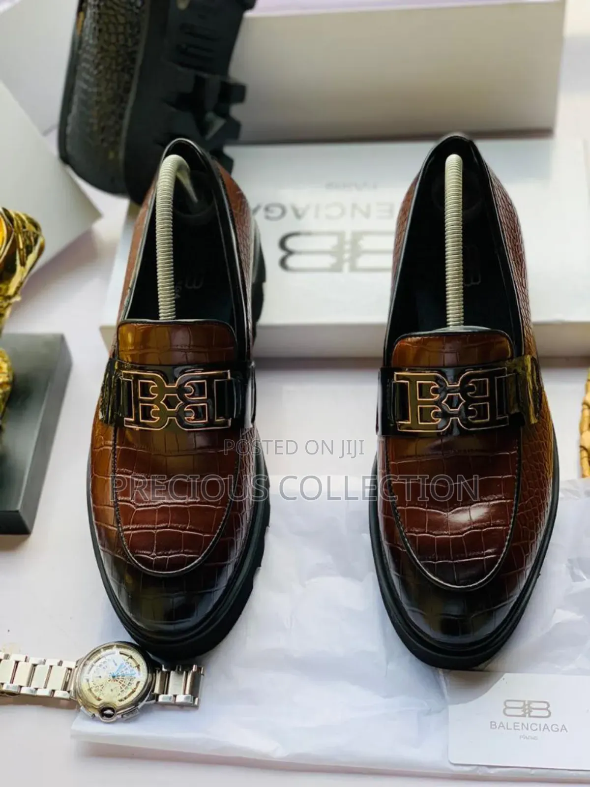 Men's Balenciaga Leather Pull on Shoes