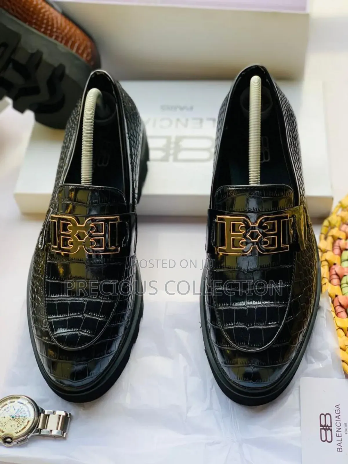 Men's Balenciaga Leather Pull on Shoes