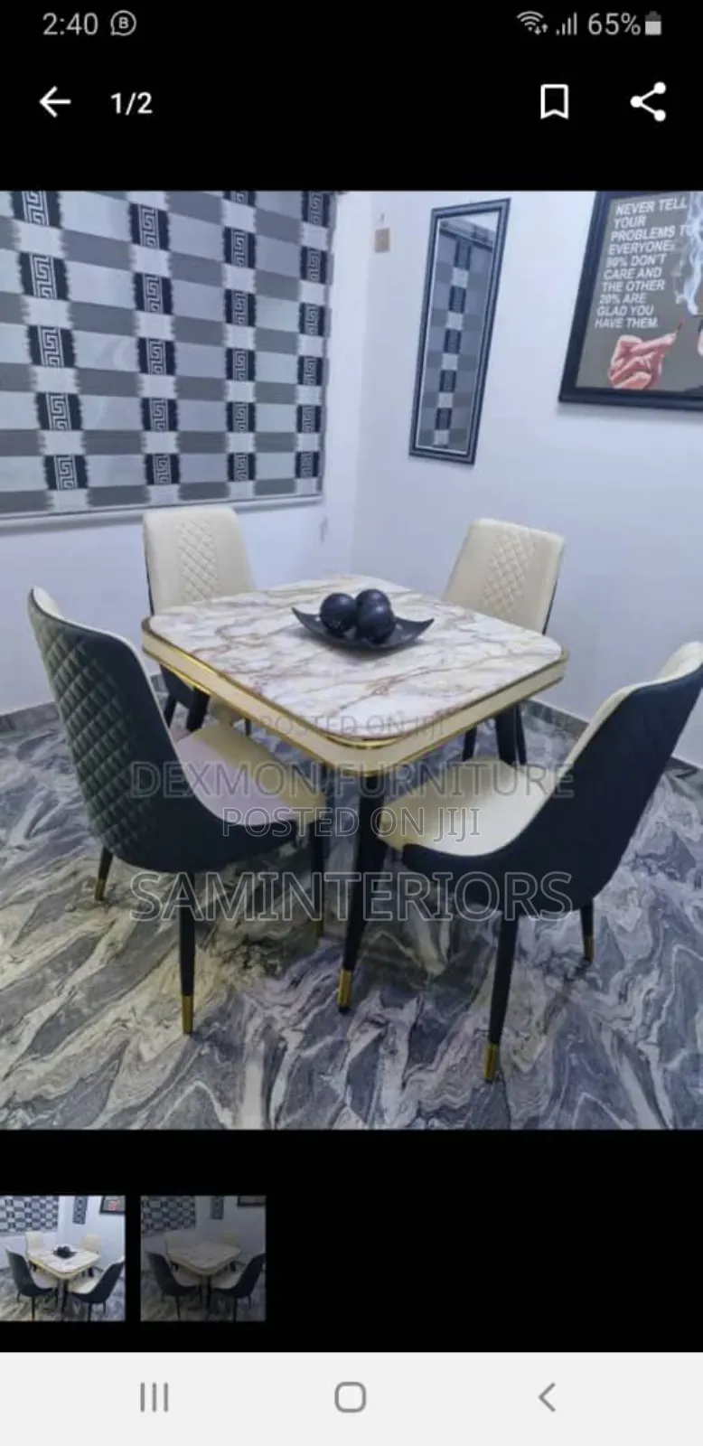 Very Strong and Modern Marble Dining by 4