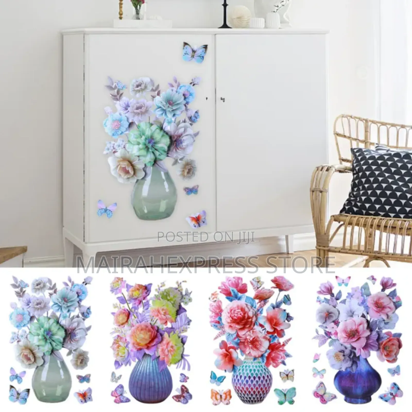 1 Sheet 3d Flowers Wall Sticker Flower