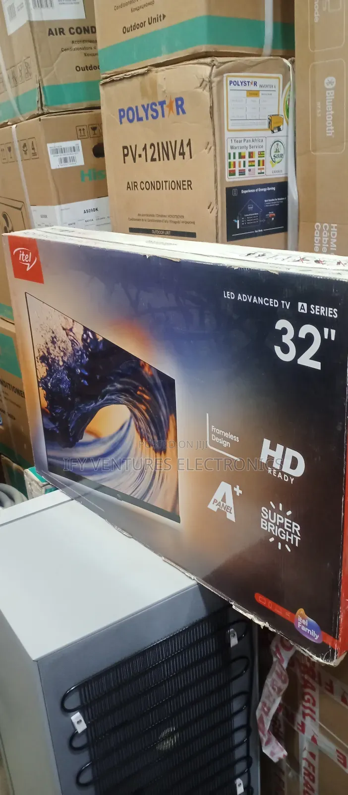 32 Inch Itel LED TV, Full HD, Black Color
