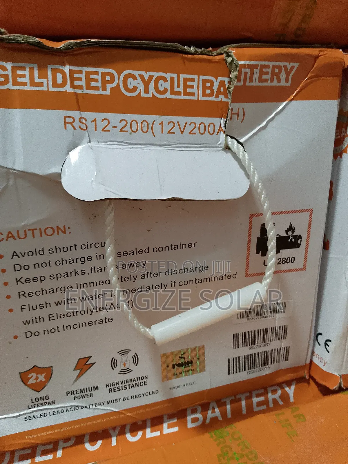 1 Year Warranty 12v 200ah Ray Power Gel Battery