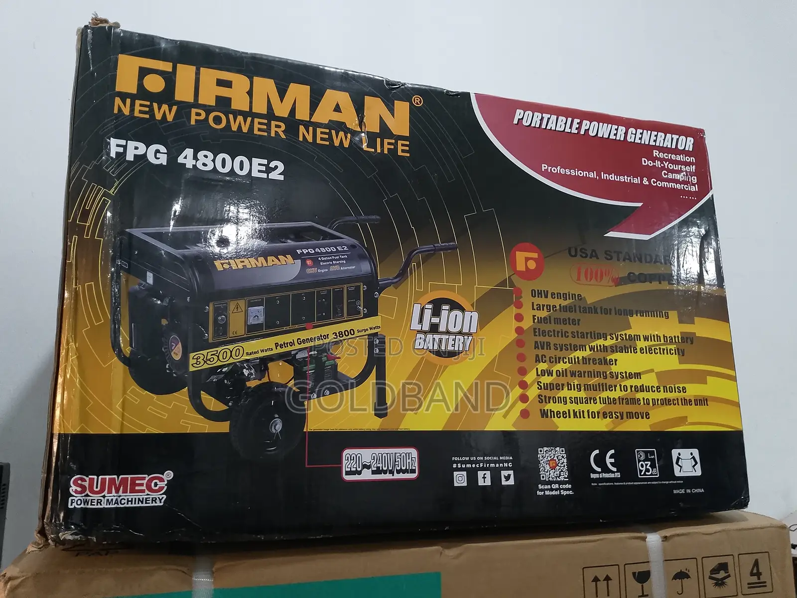 Firman FPG-4800e2 3kva Reliable Key-Starter Generator