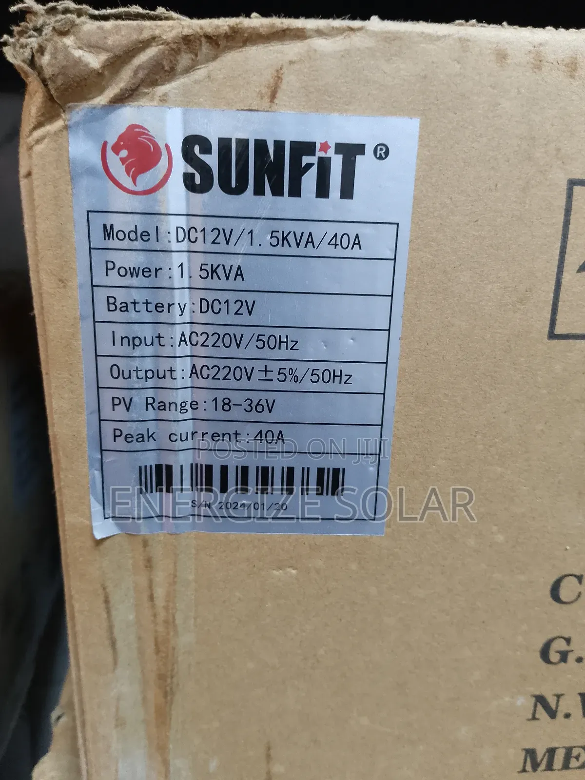 1 Year Warranty 1.5kva Sunfit Hybrid Inverter