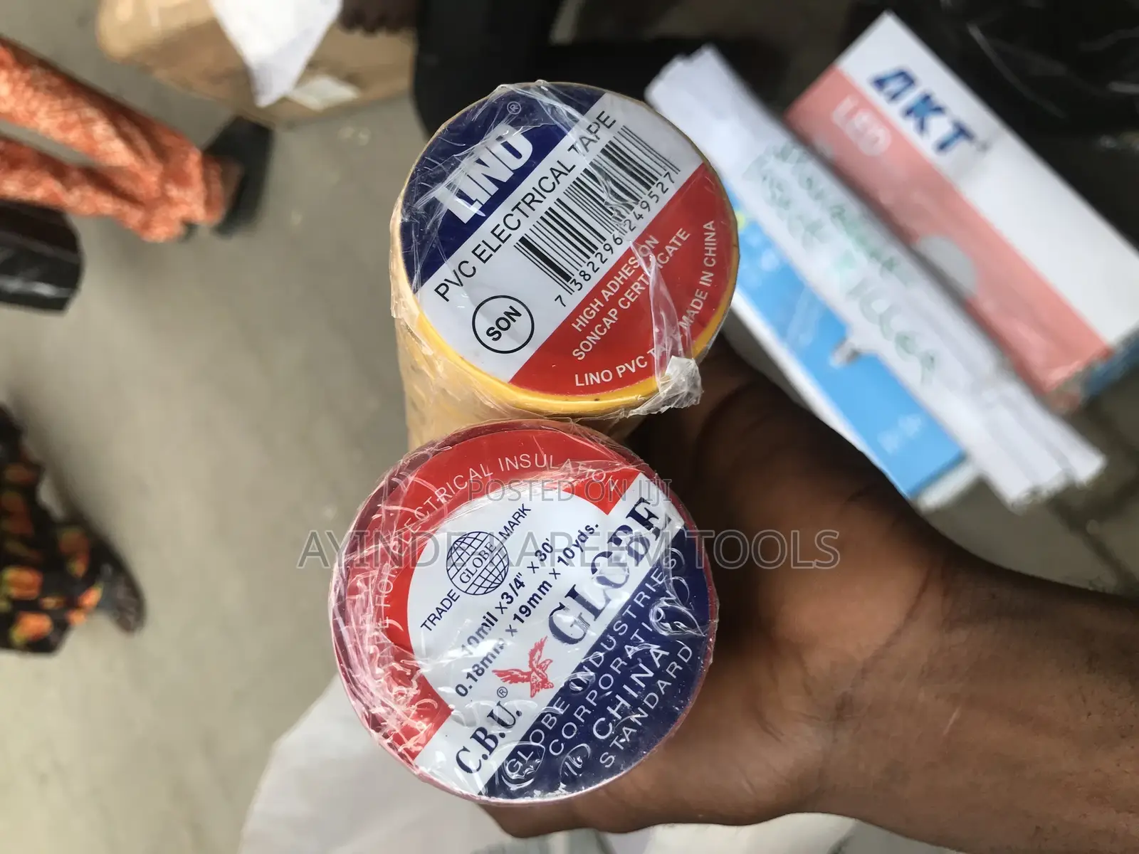 PVC Tape for Electrical Insulation (10pcs) in a Roll