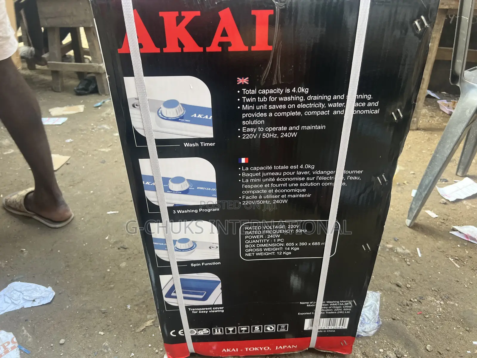 AKAI Twin Tub Mini Washing Machine - 4.0kg