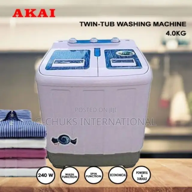 AKAI Twin Tub Mini Washing Machine - 4.0kg
