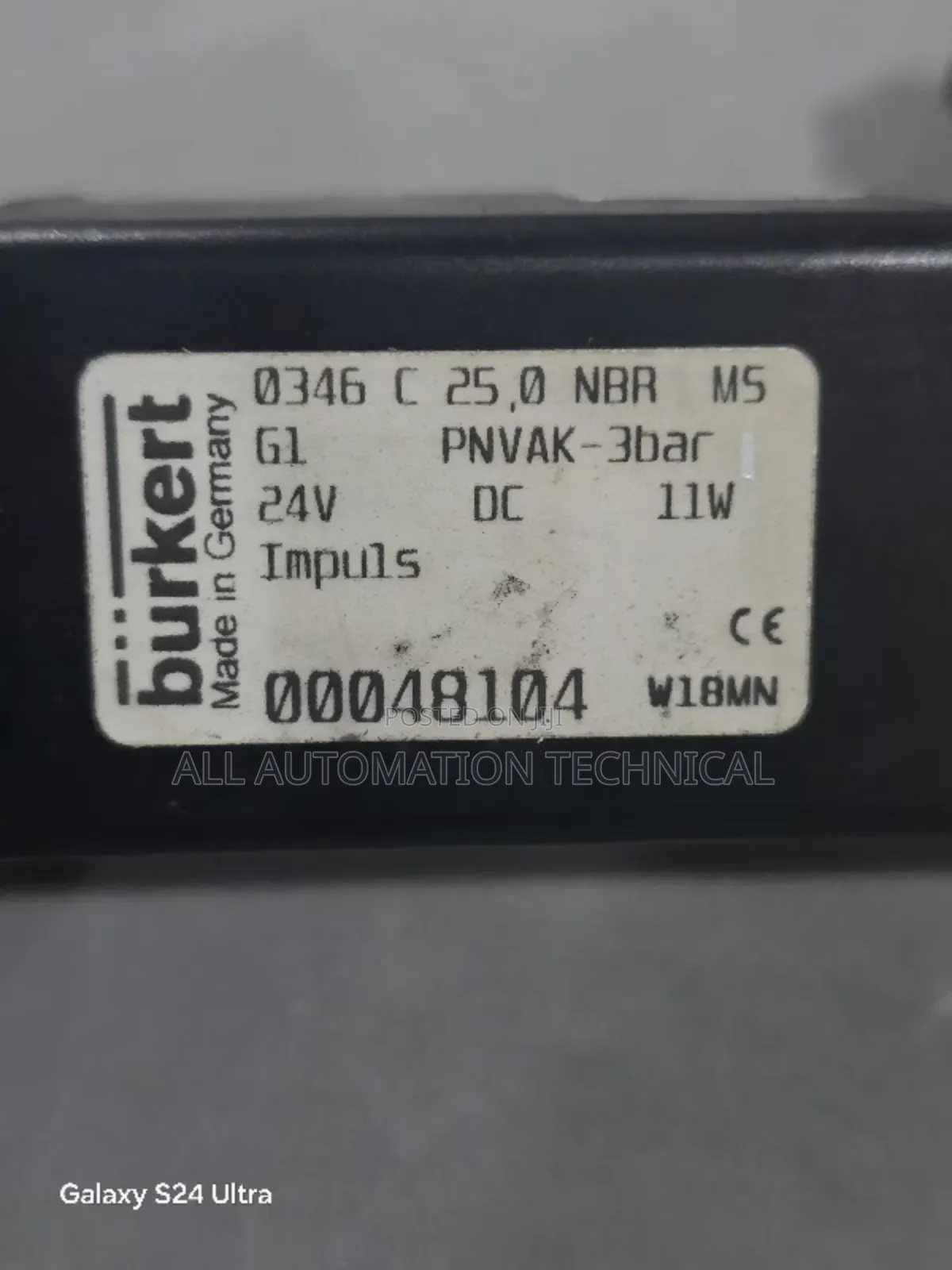 Burkert Type 0344 3/2-Way-Solenoid Valve; Servo | 00048104