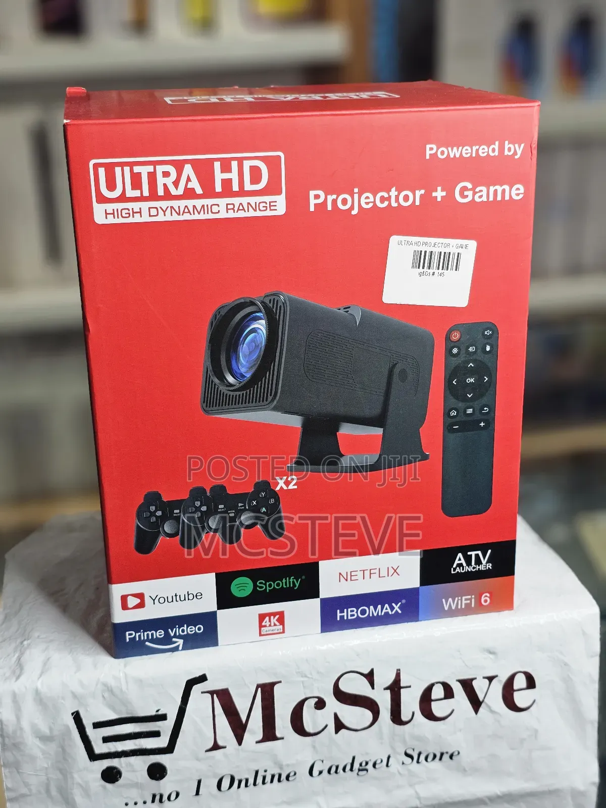 Ultra HD Projector + Game, Netflix, Amazon Prime Spotify