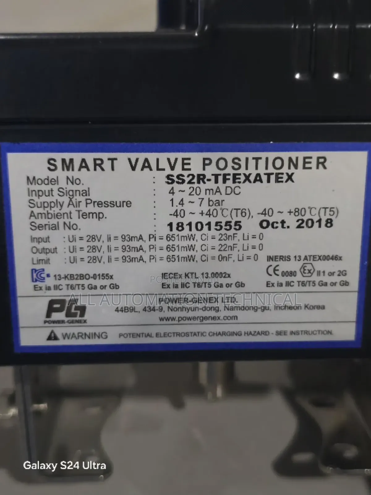 Ss2r-tfexatex | Power-genex | Smart Valve Positioner