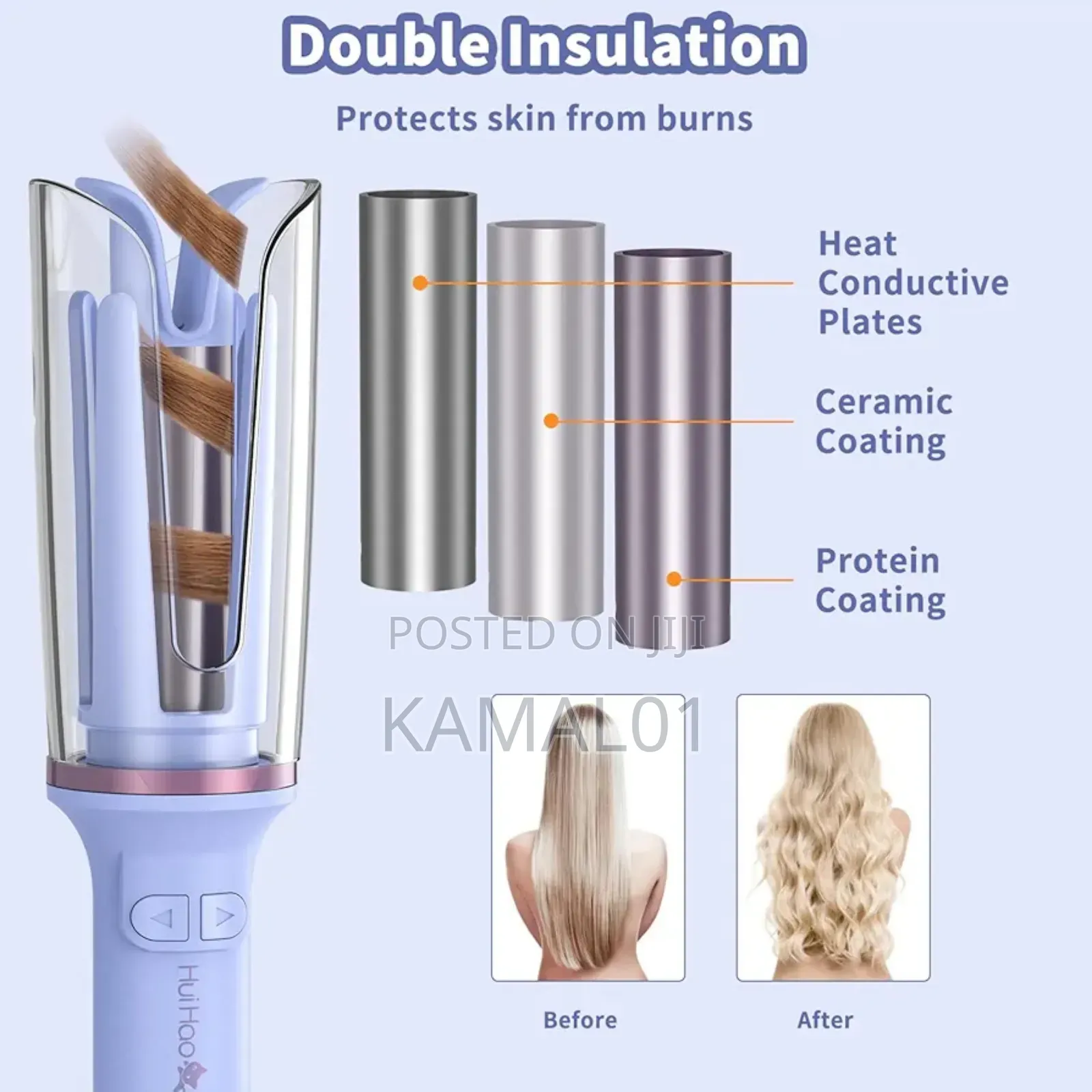5 In 1 Automatic Hair Curler, Curling Iron,With 360 Rotating