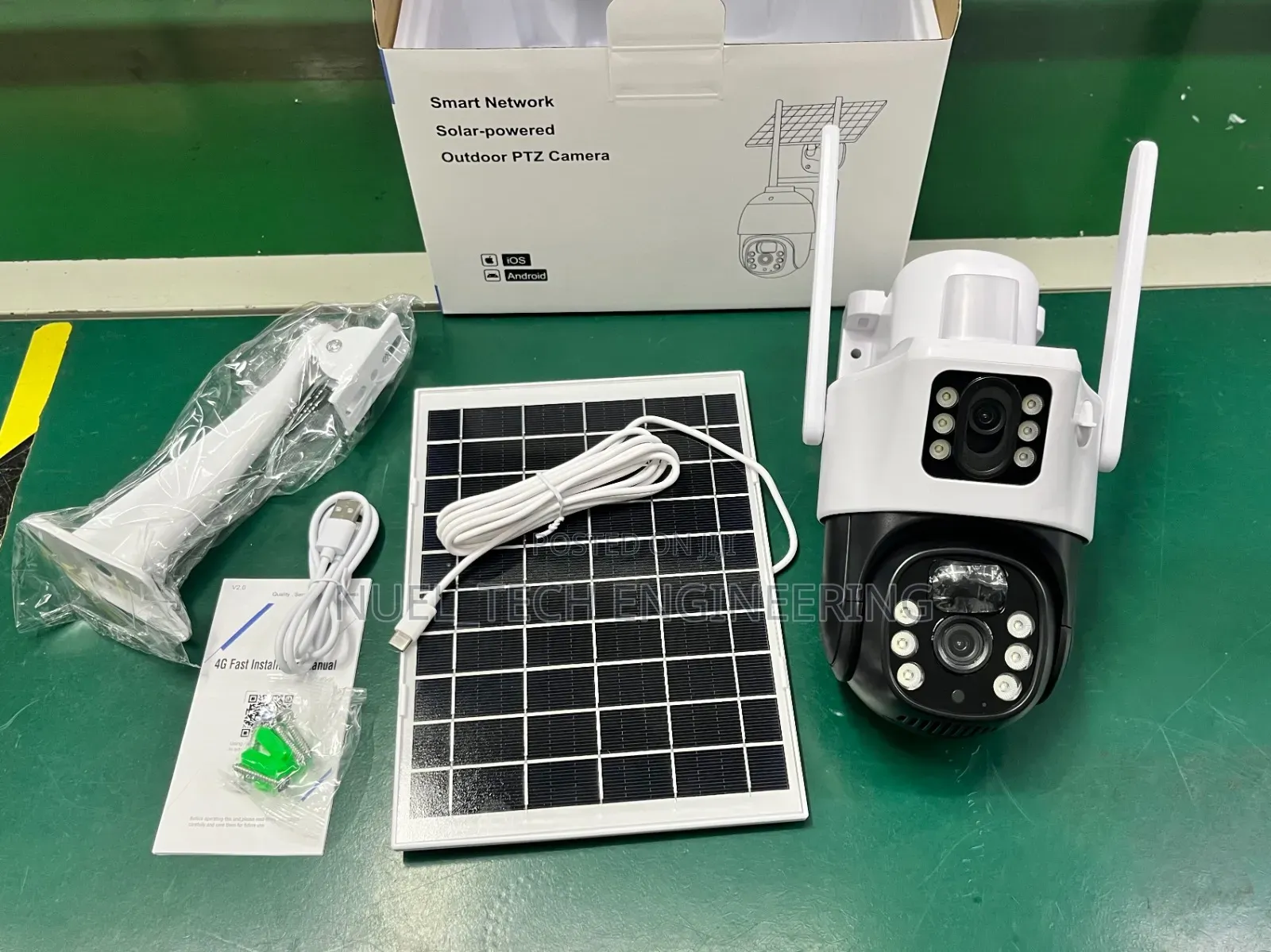 4g Solar Camera Double Lens V380 Pro 8mp