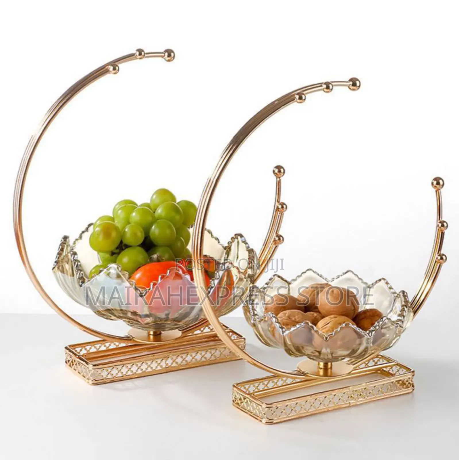 European Metal Glass Moon Fruit Plate Home/Restaurants