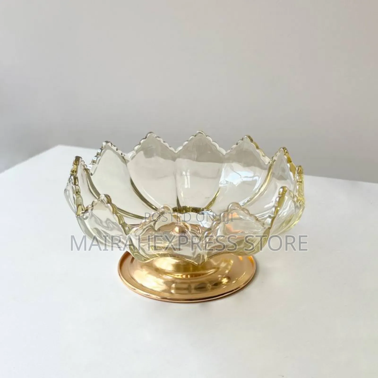 American European Exotic Creative Style Gold Glass Flower