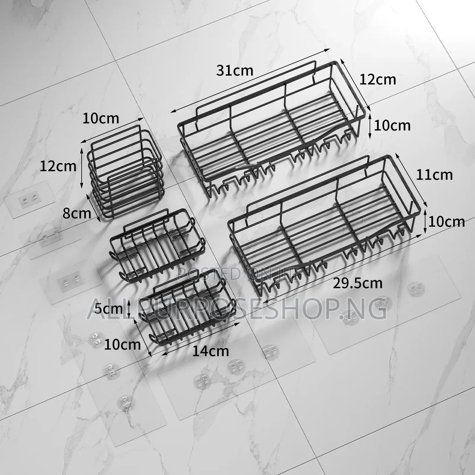 5pcs Bathroom Shelf