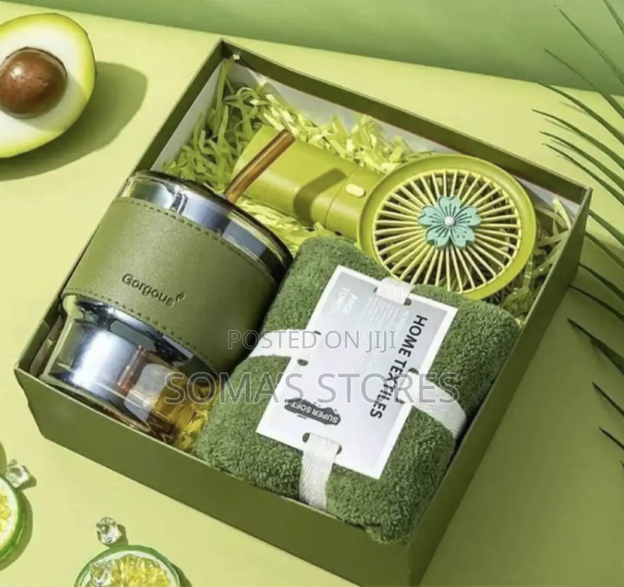 3 IN 1 GIFT BOX(Towel,Fan and Cup)